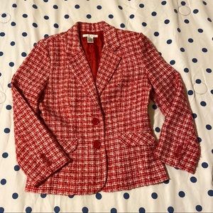 Red and White Blazer